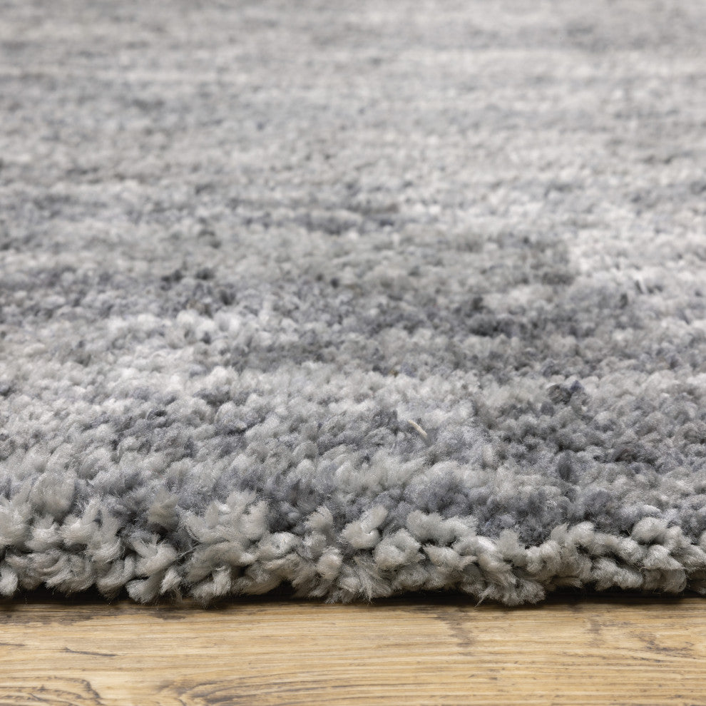 Ashton Distressed Solid Shag Area Rug, 9.10X12.10
