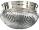 6" Ribbed Mushroom Flush Mount, Satin Nickel