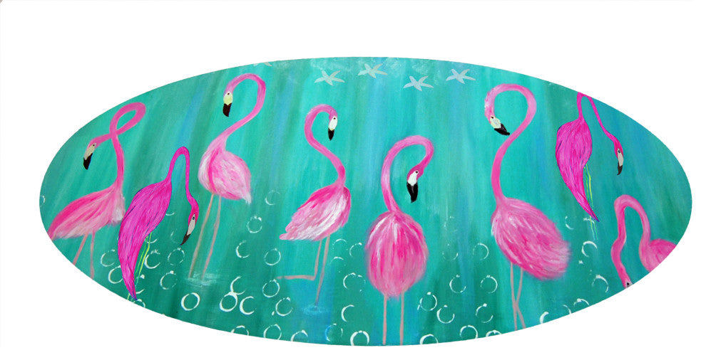 Flamingo designs coastal home chenille Area Rugs  60 inch from my art., Coastal