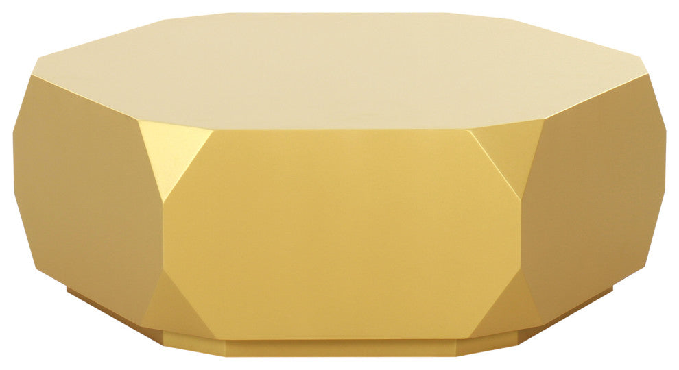 Pasargad Home Modern Selva Coffee Table, Gold