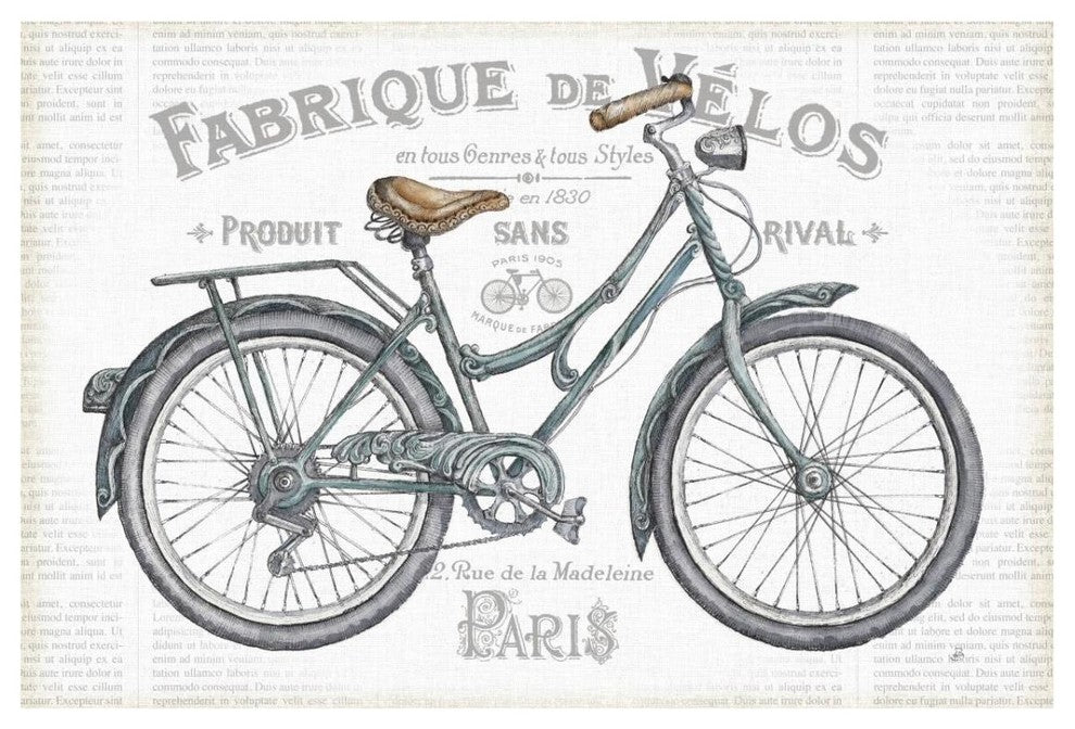 "Bicycles I" Digital Paper Print by Daphne Brissonnet, 32"x22"