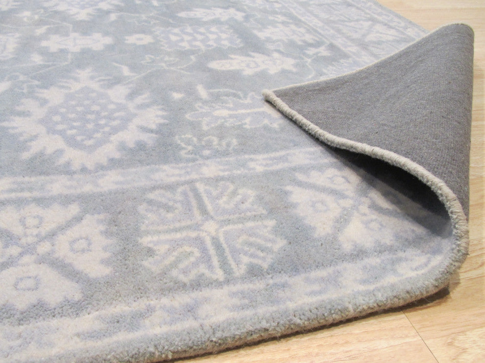 Gray Traditional Oriental Overdyed Area Rug