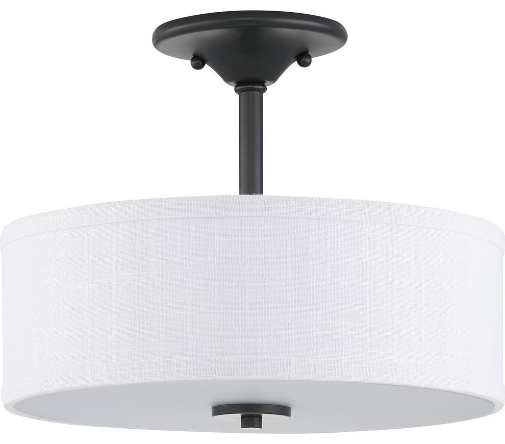 Inspire Collection 2-Light Semi-Flush, Graphite