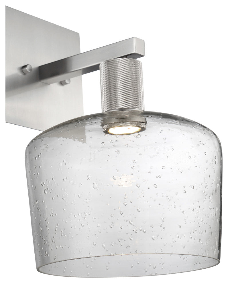 Access Port Nine 1-Light Chardonnay LED Wall Sconce Brushed Steel