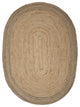 9' Natural Toned Oval Shaped Area Rug