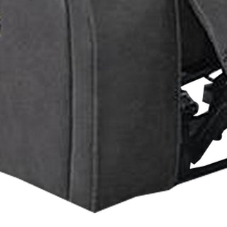 Xiu 38" Power Recliner Chair, USB Port, Storage, Gray Faux Leather