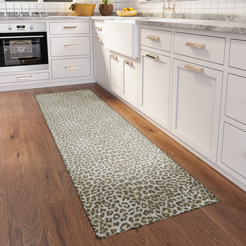 Indoor/Outdoor Mali ML2 Stone Machine Washable 2'3" x 10' Runner Rug