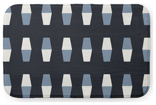 34" x 21" Bowling Pins Bathmat, Shark Blue