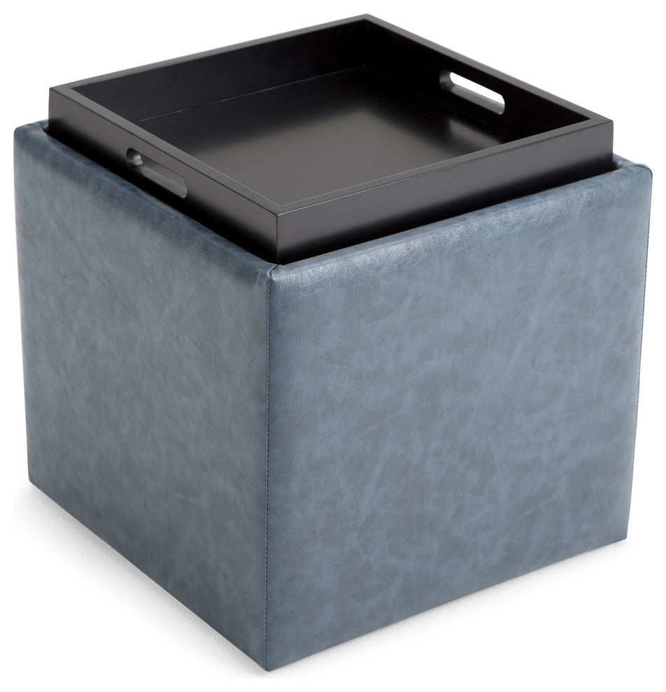 Rockwood Cube Storage Ottoman with Tray