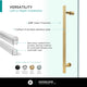 Frameless Clear Sliding Shower Door With Tempered Glass - Shower Bathroom Door, Satin Brass, 48" X 75", Single Sliding Door