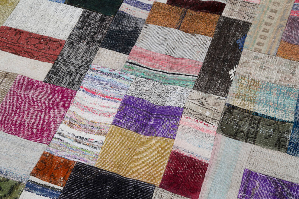 Rug N Carpet - Handmade Turkish 6' 7'' x 10' 0'' Unique Patchwork Kilim Rug
