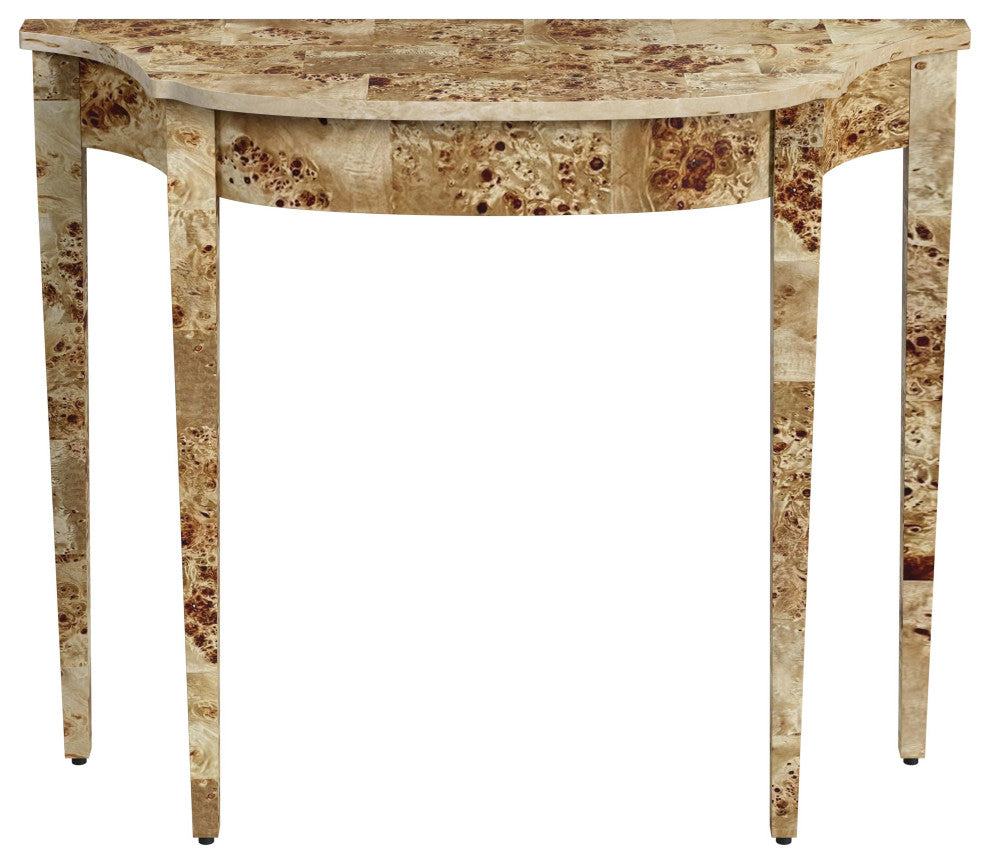 Chester Burl 36" Console Table, Light Burl