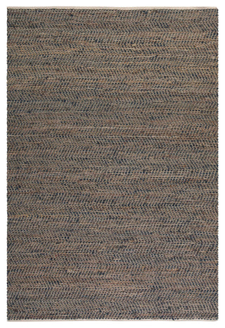 Tobais Rescued Leather and Hemp Rug, 8'x10'