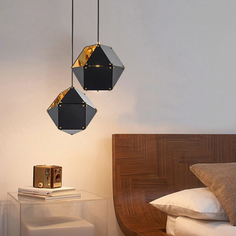 MIRODEMIÂ® Gars White/Black Pendant Lighting for Kitchen, White/Golden, 1 Head