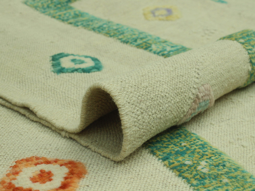 High-Low Kilim Kasra Beige Rug