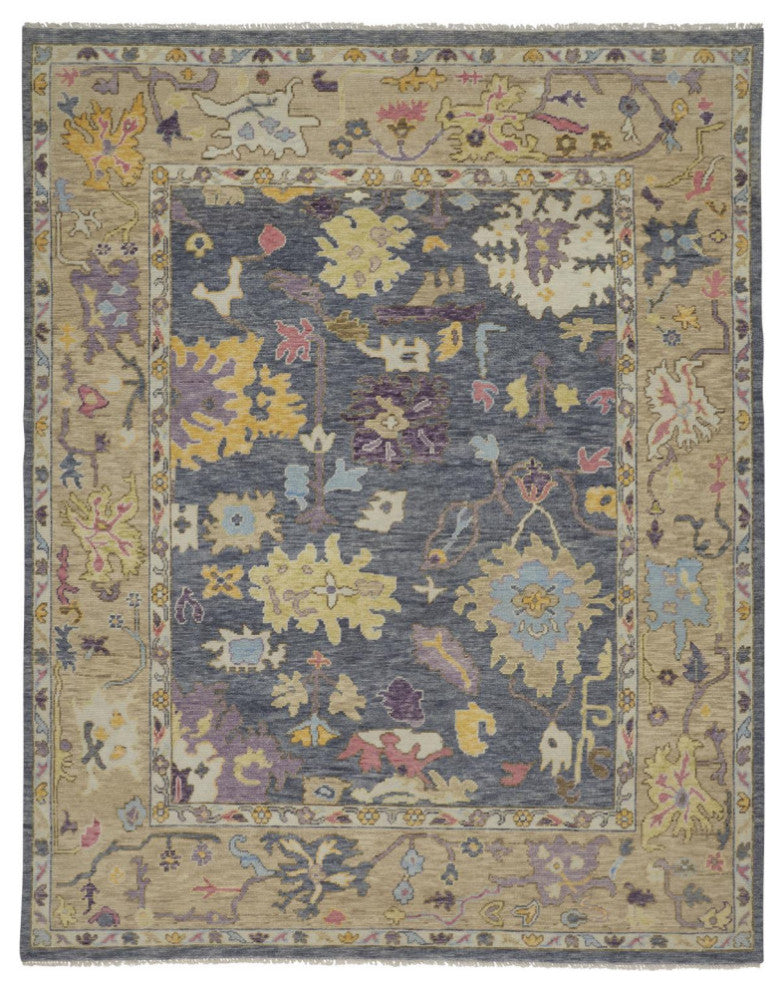 Weave & Wander Larson Traditional Persian, Gold/Blue/Purple, 2'x3'