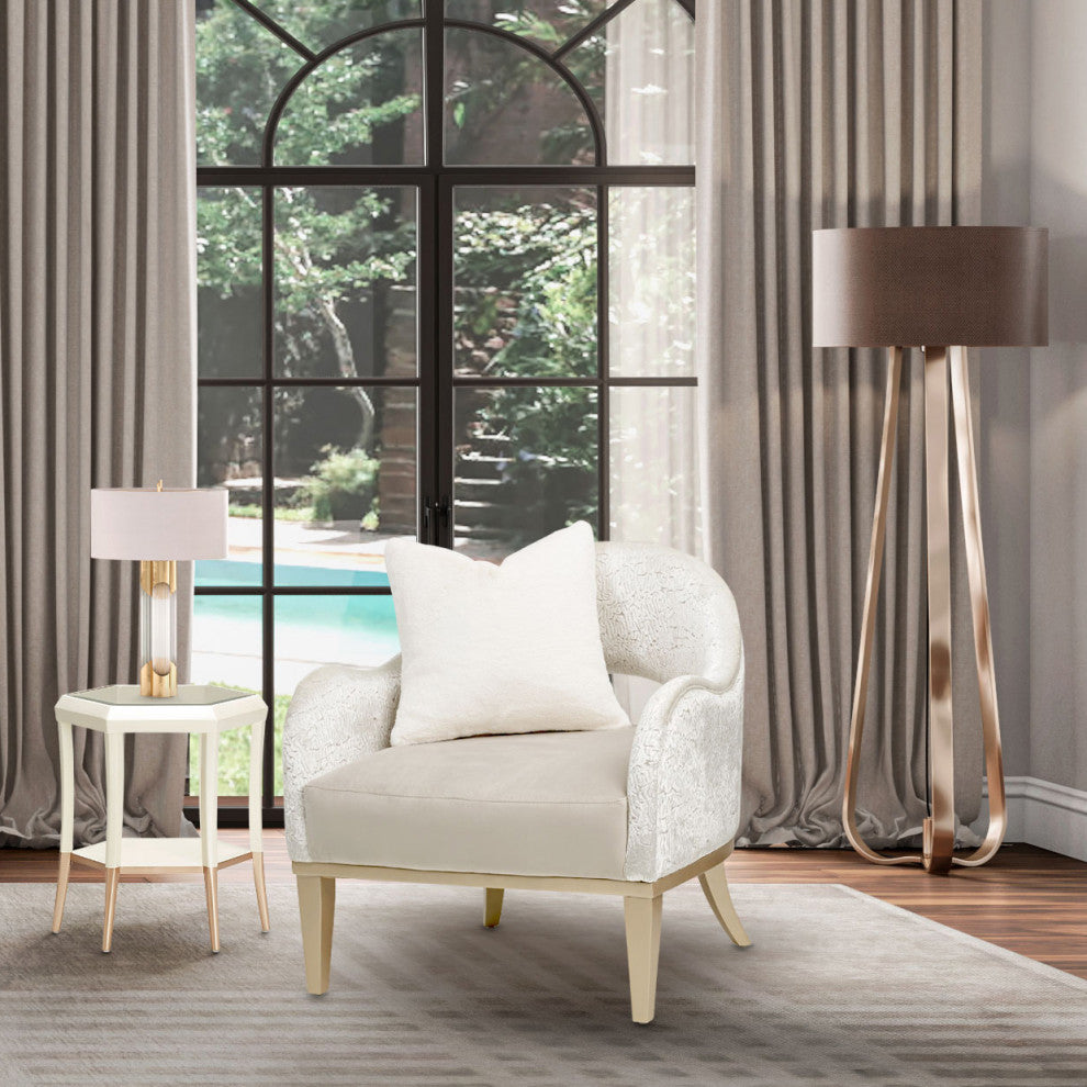 Yvette Accent Chair - Porcini/Champagne
