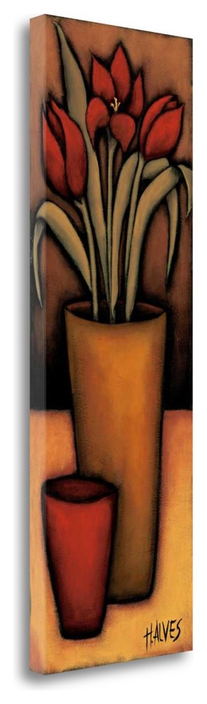 "Tulipas Vermelhas" By H. Alves, Giclee Print on Gallery Wrap Canvas