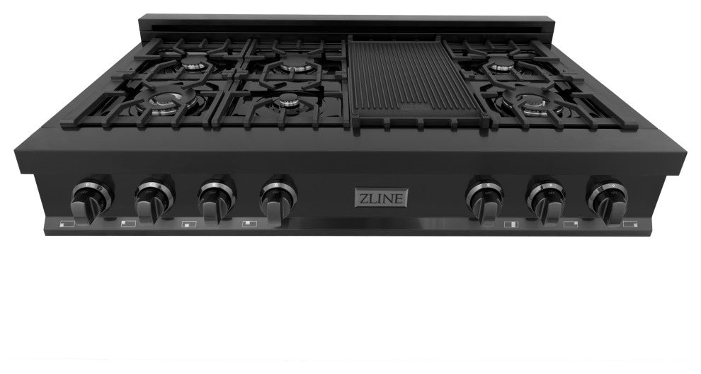 ZLINE Rangetop, Black Stainless Steel, Gas, RTB-48