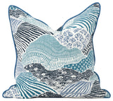 Howard Elliott Madcap Cottage Windsor Park Ocean 20" x 20" Pillow, Down Insert