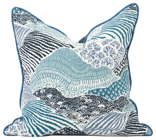 Howard Elliott Madcap Cottage Windsor Park Ocean 20" x 20" Pillow, Down Insert