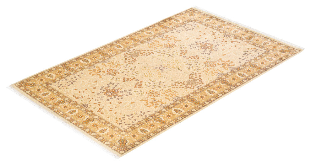 Pembe One-of-a-Kind Hand-Knotted Area Rug Ivory, 4'7"x7'6"