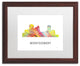 'Montgomery Alabama Skyline Wb 1' Framed Art, Wood Frame, White Matte, 20x16