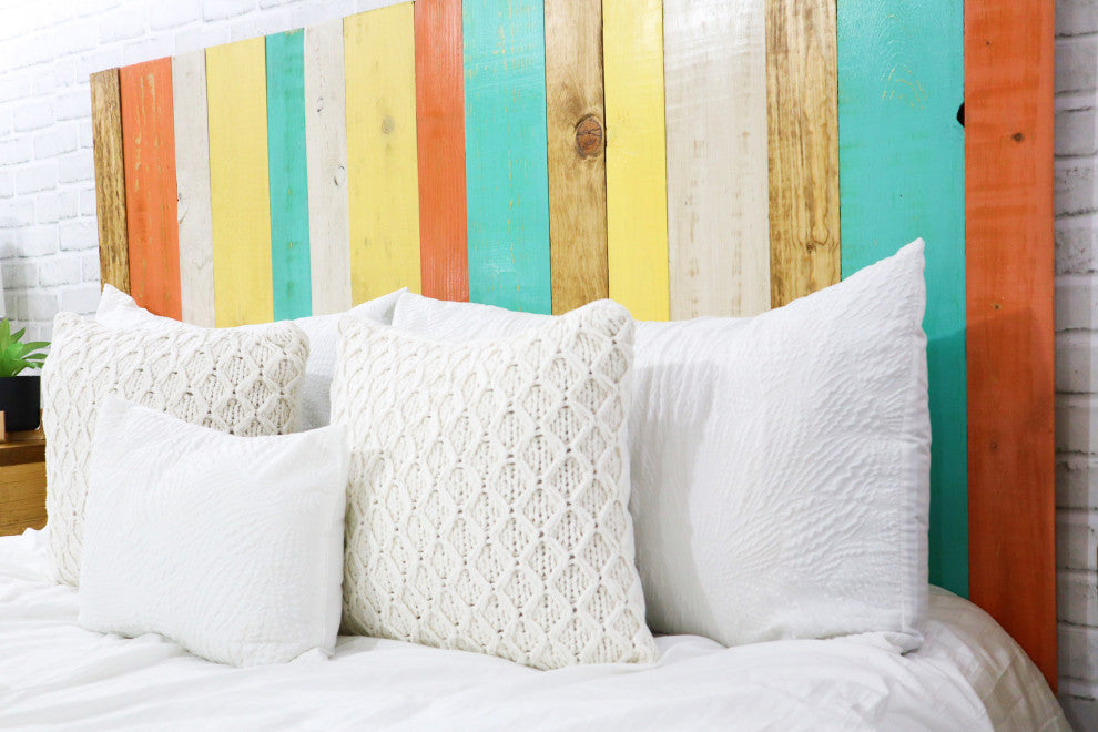 Handcrafted Headboard, Leaner Style, Summer Mix, Twin