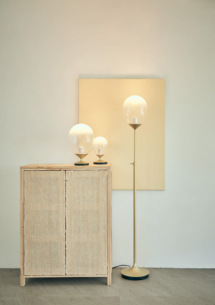 MIST LED Floor Lamp, Champagne Gold