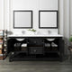 Manchester 72" Black Double Sink Bathroom Vanity Set, Faucet-Fft9131ch