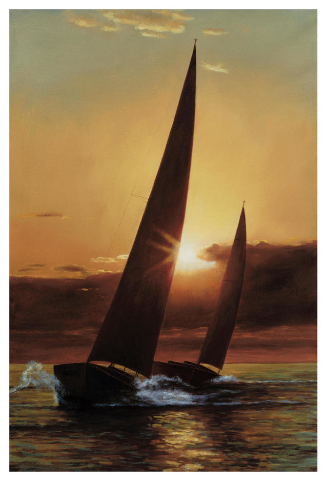 "Red Sails" Digital Paper Print by Diane Romanello, 22"x32"