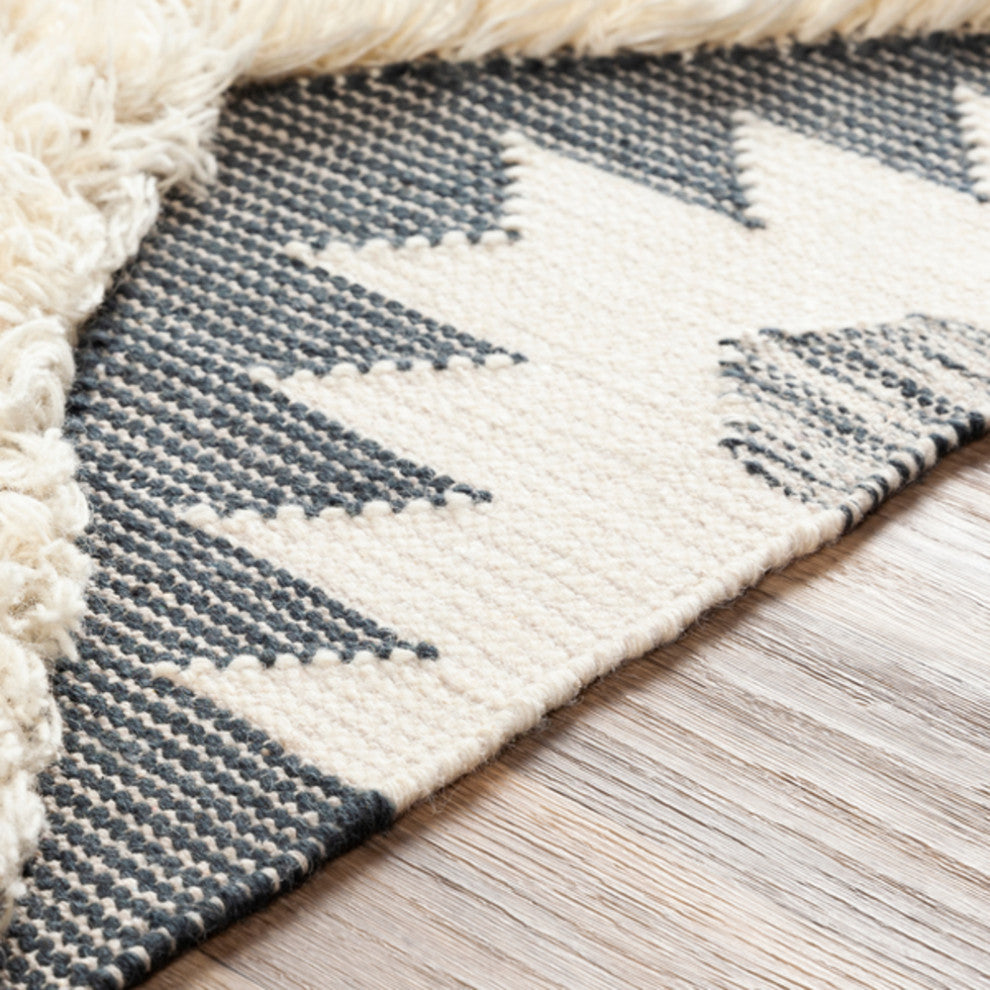 Surya Apache APA-2304 Bohemian Area Rug, Charcoal, 5' X 7'6" Rectangle