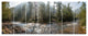 Mountain River Panorama, Landscape Canvas Art Print, 83"x32", 7 Panels