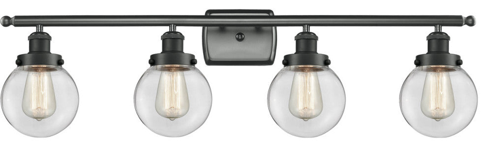 INNOVATIONS LIGHTING 916-4W-BK-G202-6 Beacon 3 Light Bath Vanity Light