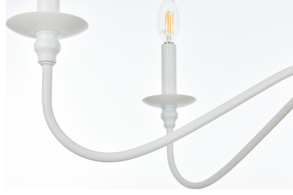 Elegant Lighting LD5006D42 Rohan 8 Light 42"W Taper Candle Style - Satin Gold