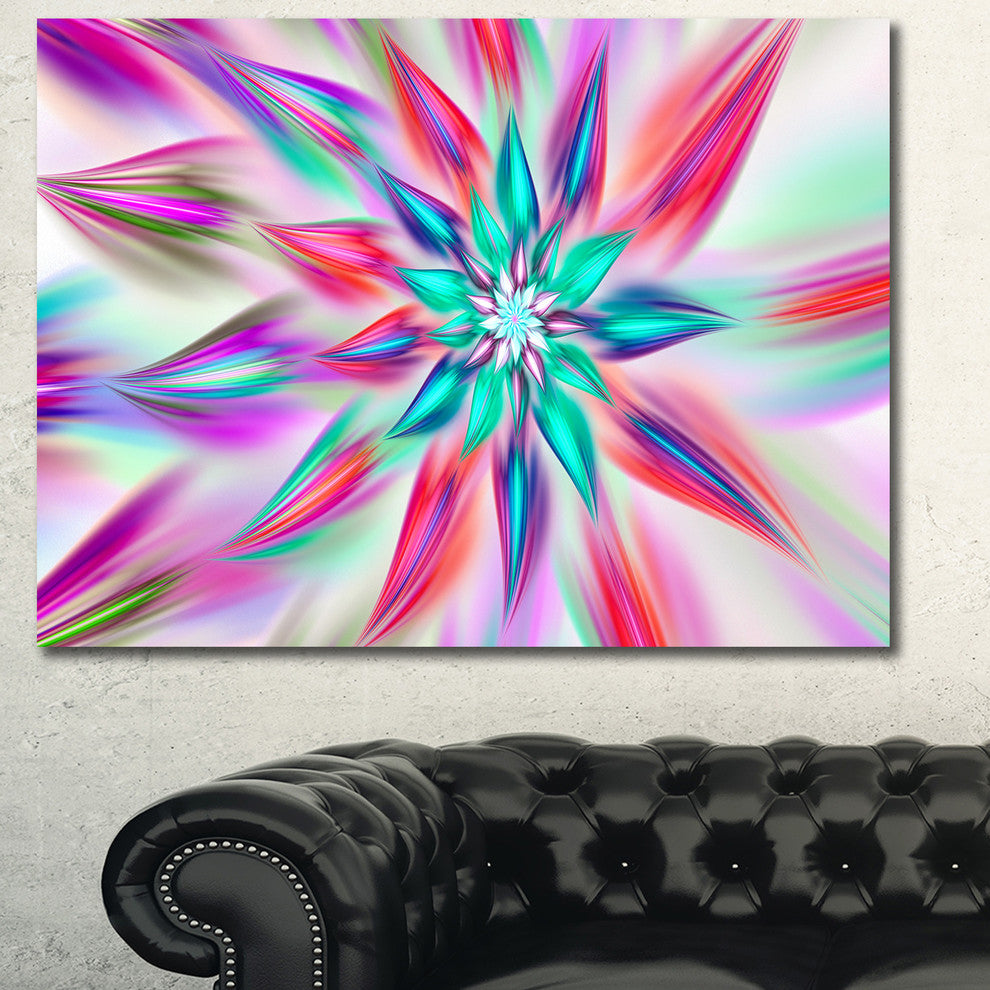 Dancing Pink Flower Petals, Floral Canvas Art Print, 40"x30"