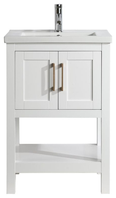 Alissa Modern White 24" Single Sink Vanity
