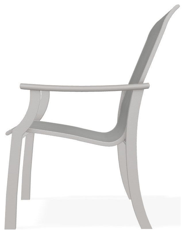 St. Catherine Sling Outdoor Armchair, Alloy/Warm Gray