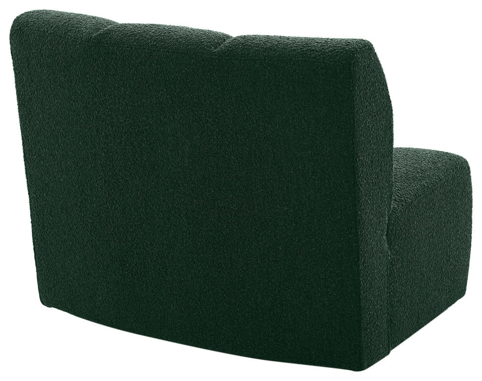 Infinity Boucle Fabric Upholstered Modular Chair, Green