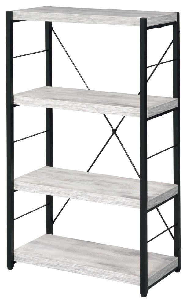 Jurgen Bookshelf, Antique White-Ash and Black