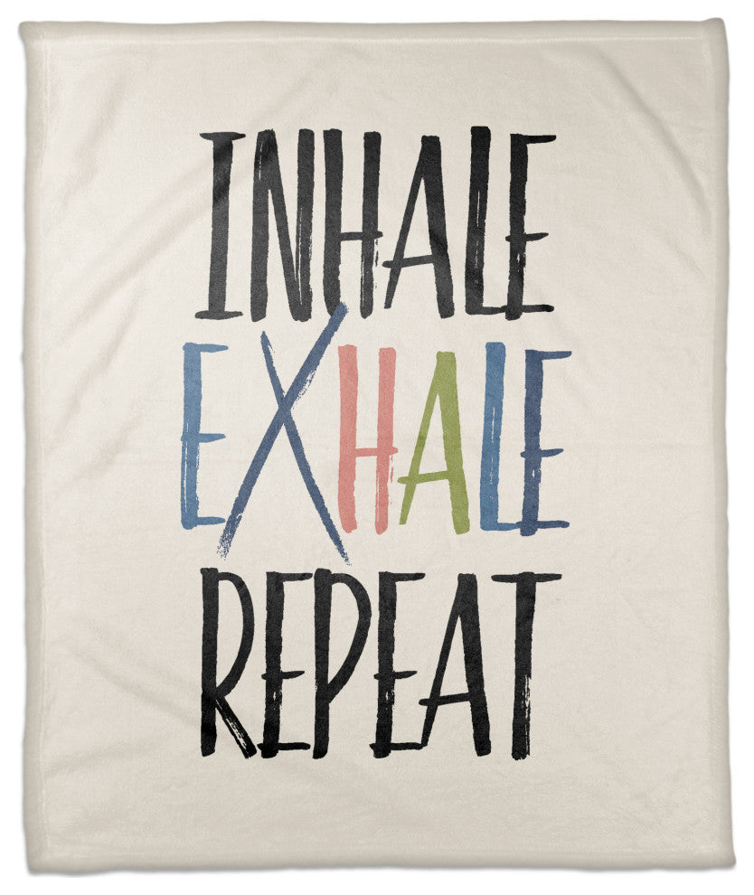 Inhale Exhale Repeat 50x60 Coral Fleece Blanket