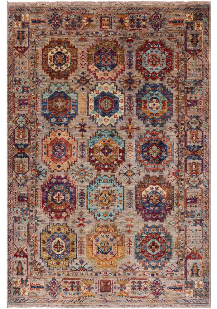 4' 0" X 6' 1" Fine Turkmen Ersari Handmade Rug - Q12478