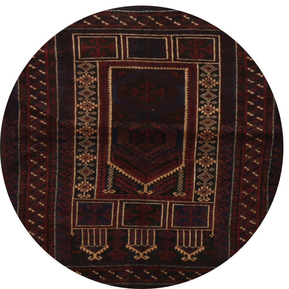 Ahgly Company Indoor Round Traditional Area Rugs, 3' Round