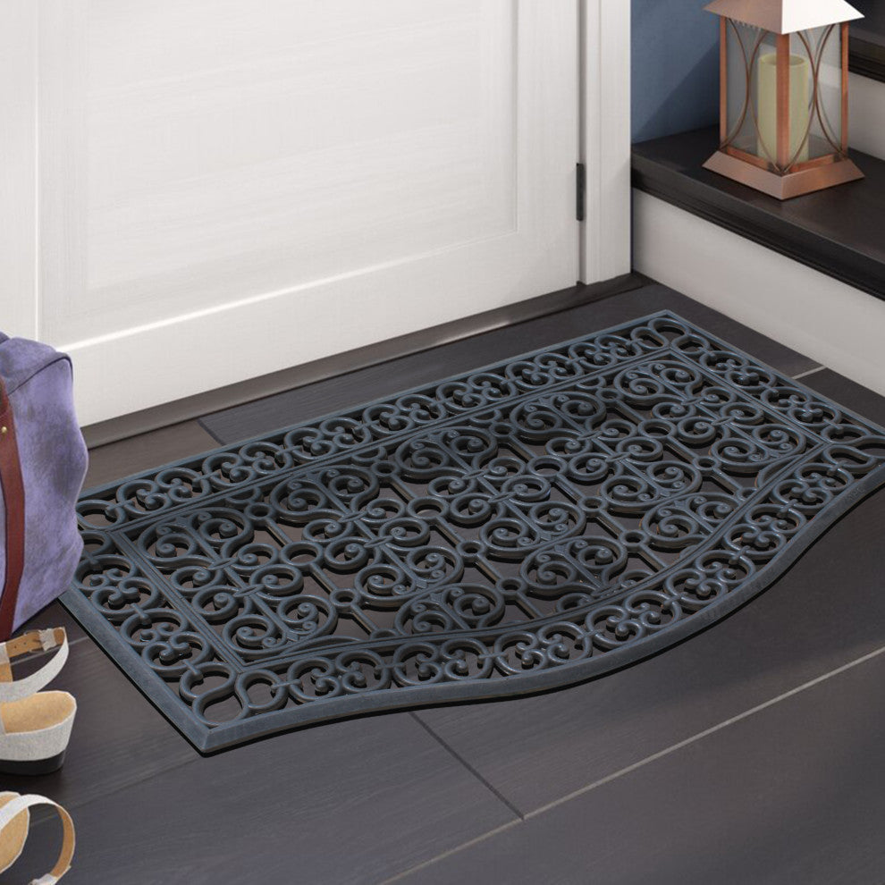 Rubber Grill Matching Doormat Set, Patio/Garage, Heavy Duty, 3-Piece Set
