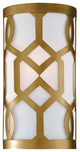 Libby Langdon for Crystorama Jennings 1 Light Aged Brass Sconce