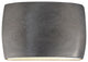 Ambiance ADA Outdoor Large Ceramic Wide Oval Wall Sconce, Antique Silver, LED