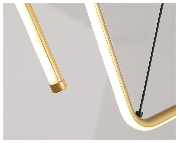 MIRODEMIÂ® Gilette | Black/Gold LED Pendant Lighting for Dining Room, Gold