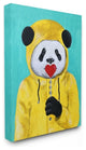 Yellow Coat Panda With A Lollipop, Canvas, 30"x40"