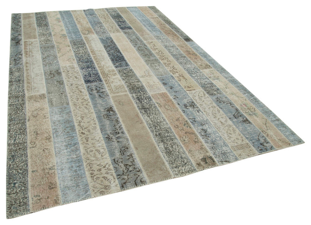 Rug N Carpet - Handwoven Anatolian 6' 8" x 10' 0" Antique Patchwork Area Rug