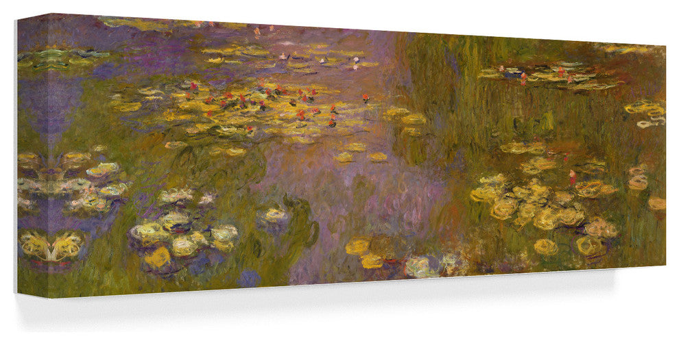 Claude Monet 'Water Lilies' Canvas Art, 47"x16"